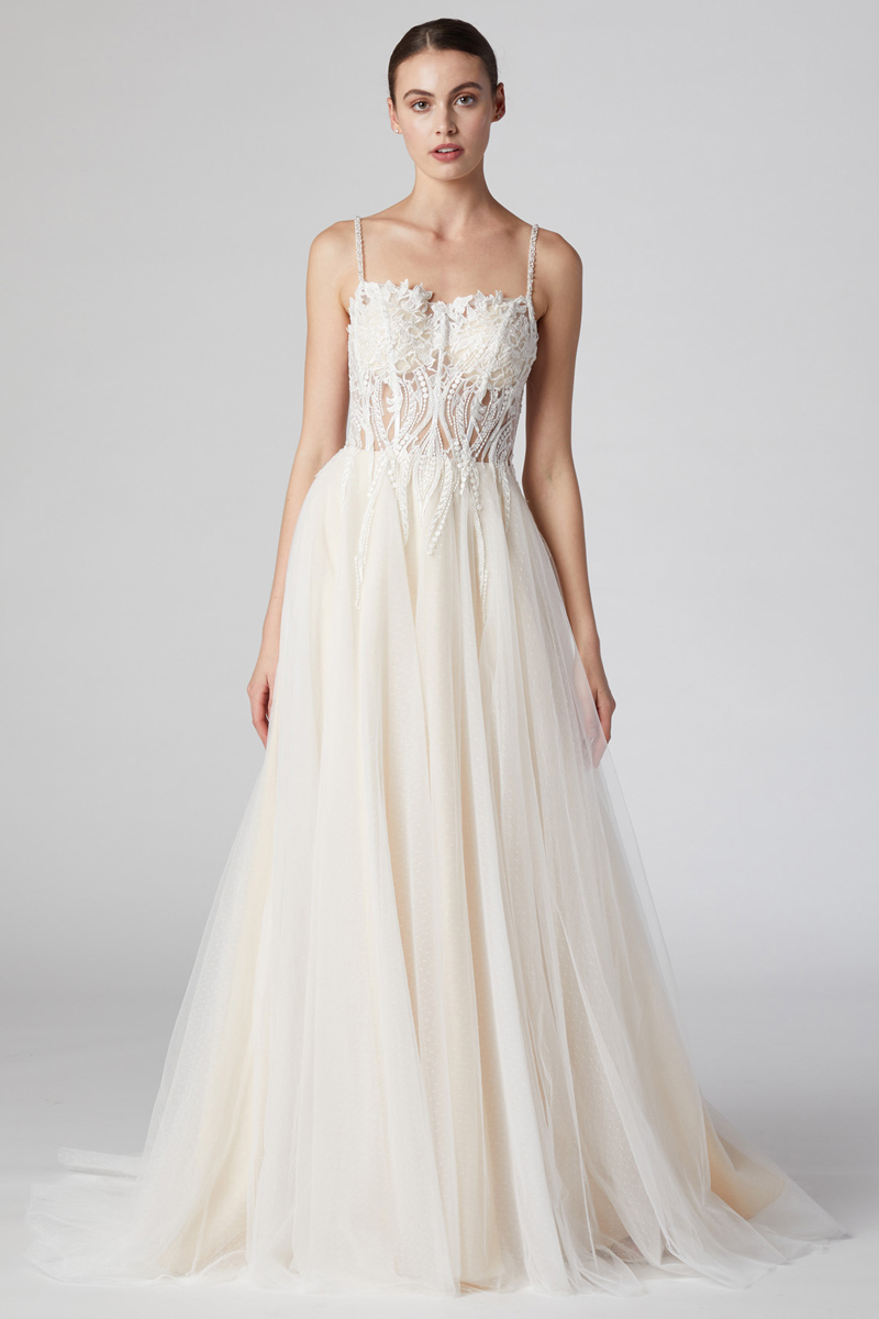 Sleeveless Sweetheart A Line Wedding Gown